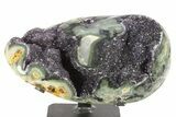 Amethyst Geode With Metal Stand - Uruguay #274237-1